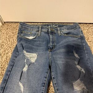 Universal Thread Light Blue Distressed Boyfriend Jeans